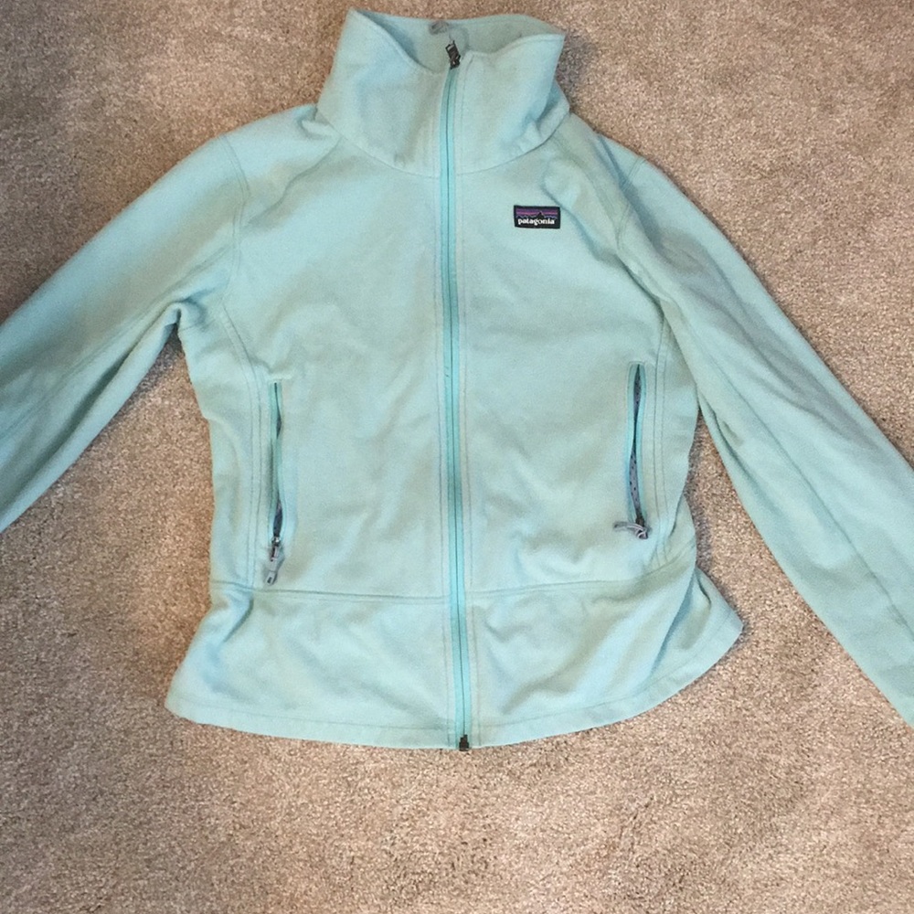 Teal Patagonia zip up jacket